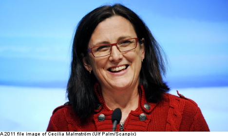 Liberal EU Commissioner Cecilia Malmström