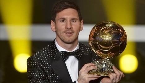 Messi wins top FIFA award at Zurich gala