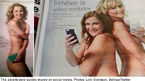 Swedish wrath over 'naked shocker' advert
