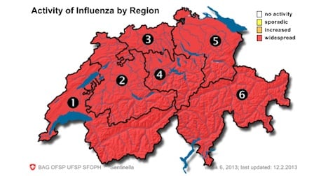 Swiss flu epidemic continues to grow