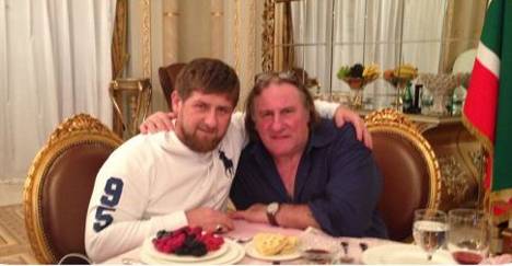 Depardieu parties with Chechen strongman