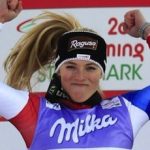 Lara Gut wins super-G silver as Vonn crashes