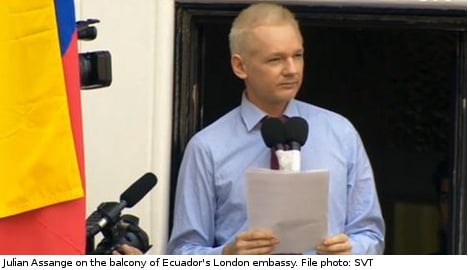 Assange policing costs near 30 million kronor