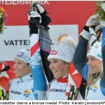 Sweden’s Hansdotter claims slalom bronze