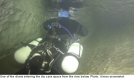 Swedish divers in shock underground cave find