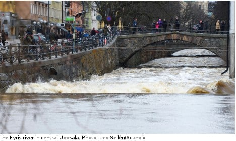 Spring floods cause Uppsala rail havoc