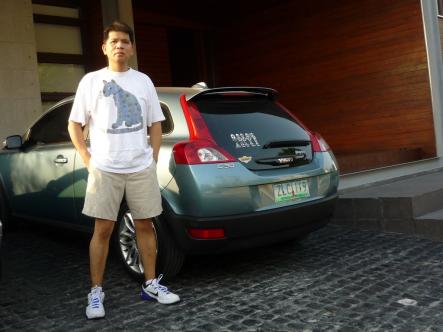 Abba and the Volvo<br>Jonas Santiago has a special sticker on his Volvo, showcasing his love for AbbaPhoto: Jonas Santiago