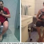 Ex-minister bathes in viral toilet puppy love