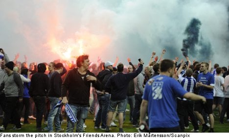 Football fans spark chaos in Stockholm final