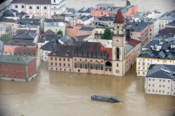 The flooding in Passau is expected to hit a new record.Photo: DPA