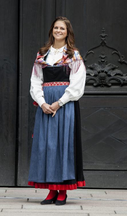 The princess in traditional Swedish folk costume on National Day in 2012.Photo: Christine Olsson/Scanpix
