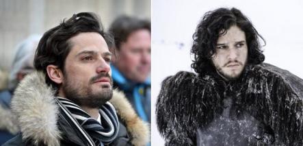 The Tale of Two Princes <br>Take a look at Sweden's Prince Carl Philip (left) and Jon Snow. Fur coat, rugged yet somewhat well-maintained beard, and a look that suggests each has seen one too many bitter winters. It's obvious - Jon Snow is based on the Swedish prince. Having said that, perhaps the prince is dressing up during winter to look more like Lord Eddard "Ned" Stark's bastard son. Impossible to know, easy to appreciate.Photo: Scanpix/C More