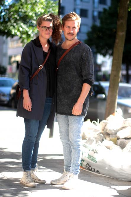 Charlotte, 25 and Robin, 24, describe their style as "comfortable, practical and Scandinavian."Photo: Elodie Pradet