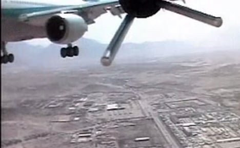 German drone nearly hits Afghan airbus