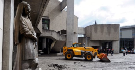 Lourdes clean up begins after flood waters recede