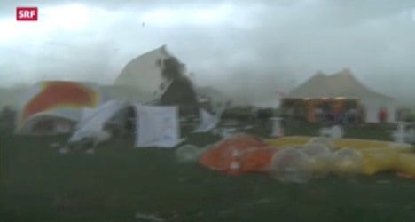 Swiss gym festival tent collapse injures 39