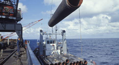 German mine found by subsea gas pipeline
