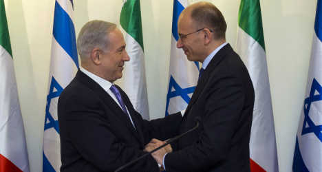 Letta discusses peace deal in Israel