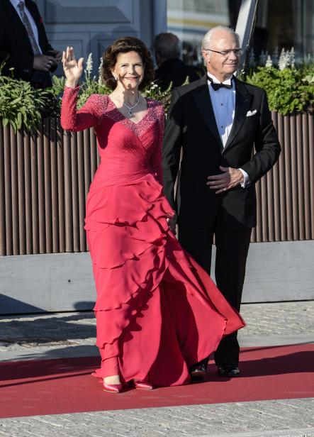 A change of gown for Princess Madeleine's wedding reception in July 2013.Photo: Bertil Enevåg Ericson/Scanpix
