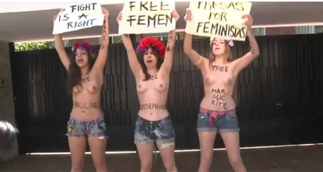 Spanish 'sextremists' study topless tactics