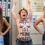 Topless Berlin feminists protest Ukraine raids