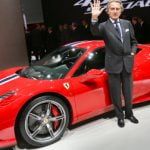 The Ferrari 458 Speciale was unveiled at the Frankfurt Motor Show (IAA) on September 10th 2013 by Luca Cordero di Montezemolo, Ferrari’s President (pictured). Described as “the most high performance Ferrari V8 sports car ever”, the car will go on sale for a whopping €238,000. Weighing just 1,290 kg, 90 less than the standard 458, it can reportedly sprint from 0 to 60 mph in less than three seconds.   Photo: AFP photo/DPA/ Frank Rumpenhorst