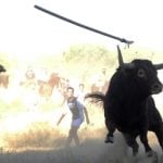 Bull takes on village in savage Spanish festival