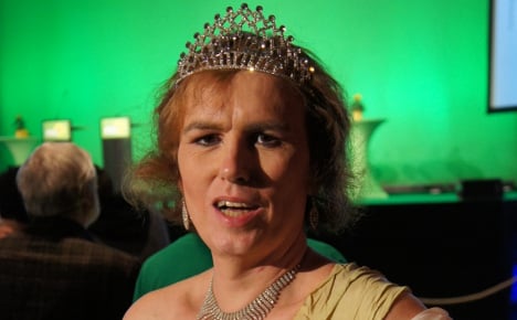 Transsexual wine queen wields tiara for rights