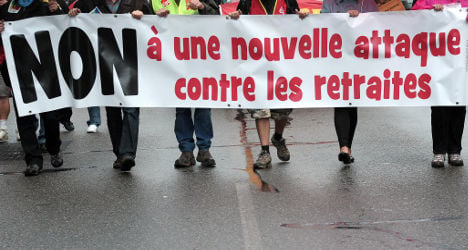 Protesters march over French pension reforms