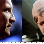 Reinfeldt and Löfven talk tough in first debate