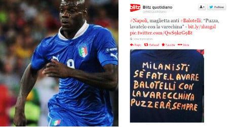 'Racist' Balotelli t-shirt 'sold' in Naples