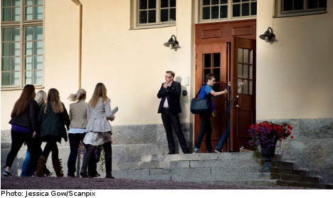 Pupils return to elite Swedish school