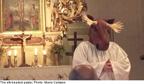 Pastor dons antlers for Swedish elk hunt sermon