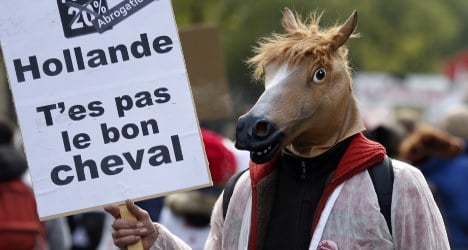 Photo of the day: Horses say 'neigh' to Hollande