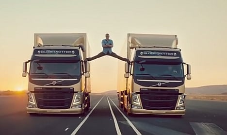 Van Damme’s ‘epic split’ eclipses Volvo layoffs
