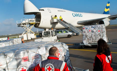 Germany flies 70 tonnes of aid to Philippines