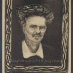An 1896 work by Norwegian artist Edvard Munch, entitled "August Strindberg."Photo: DPA / Staatsanwaltschaft Augsburg