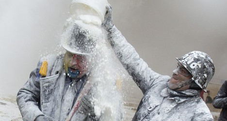 In Pictures: Spain’s crazy flour-throwing fiesta