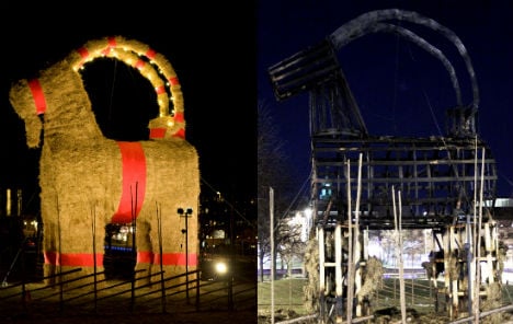 Sweden’s Christmas goat torched yet again