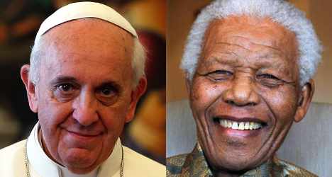 Pope Francis pays tribute to Nelson Mandela