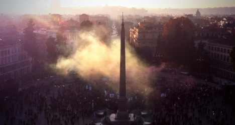 Thousands rally at Rome anti-austerity protest