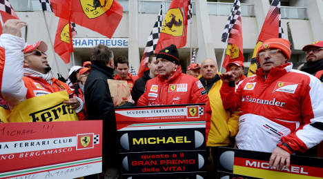 Schumacher fans hold birthday vigil at hospital