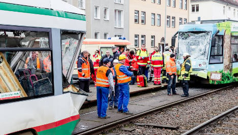 Double tram smash injures 24 people