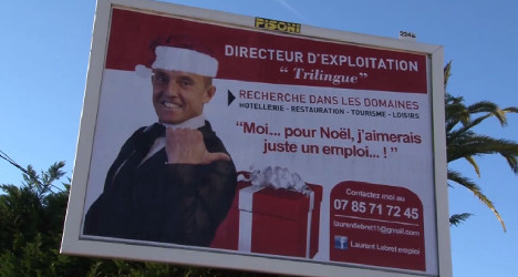 Frenchman lands job thanks to billboard CV