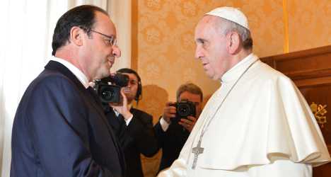 Hollande meets Pope as sex scandal swirls