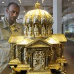 A domed reliquary on display as part of the Welfenschatz collection.Photo: DPA