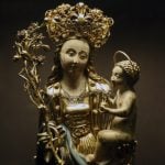A 16th century silver figure of Mary and baby Jesus, on display with the Welfenschatz collection in Berlin.Photo: DPA