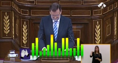 Spanish PM's speech busts 'applause-o-meter'