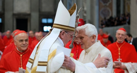 Ex-pope Benedict makes rare public appearance