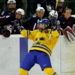 Maria Rooth is one of many reasons why the Swedish women's ice hockey team is a force to be reckoned with. After winning bronze in Salt Lake City in 2002, they picked up a silver in Turin in 2006. The second place finish came after Rooth almost single-handedly helped Sweden upset the United States, scoring two goals in regulation as well as the game-winning shootout goal.Photo: AP